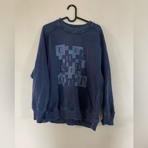 Aerie Checked out crew neck sweatshirt